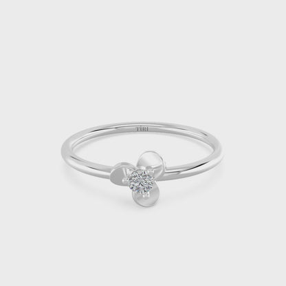 Silver Moonflower Ring