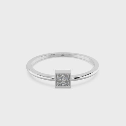 Silver Aurelia Square Ring