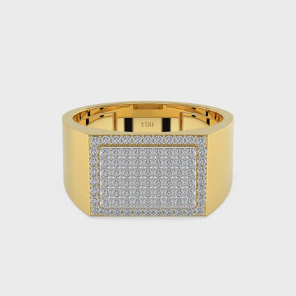 Luxe Gold Signet Men's Ring
