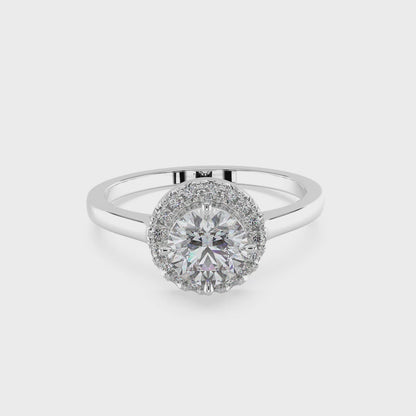 Elegant Halo Engagement Ring