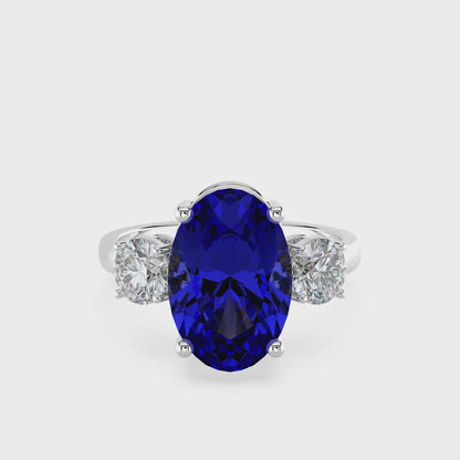 Sapphire Radiance Solitaire