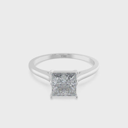 Classic Princess Diamond Solitaire Ring