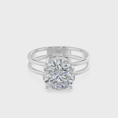 Round Dual Band Ring