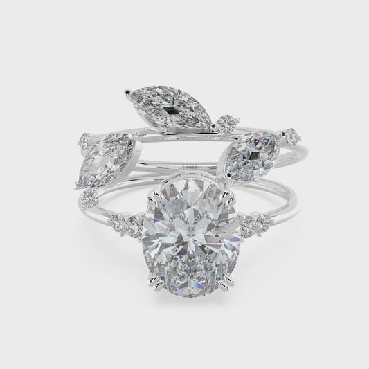3.90 TW Multishaped Diamond Ring