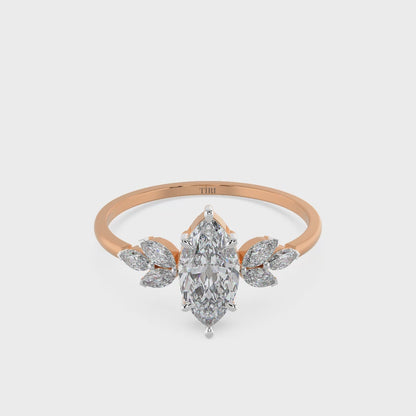 Elegant Marquise Gold Ring