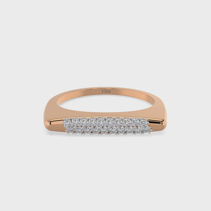 Multi Row Diamond Bar Ring