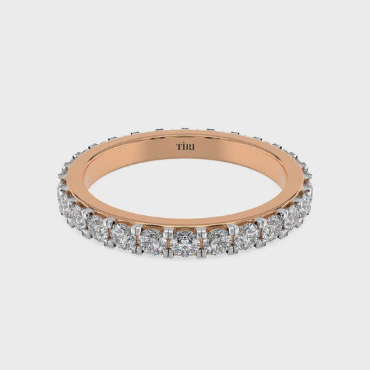 0.99 TW Round Band Diamond Ring