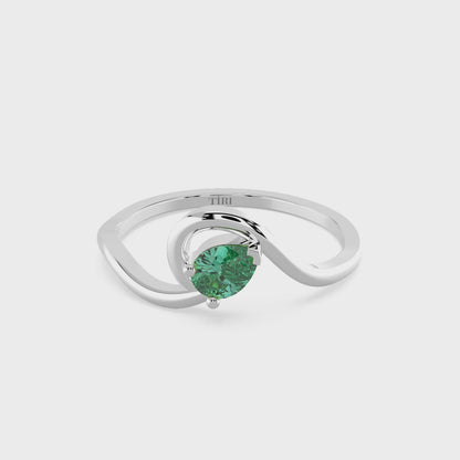 Emerald Pear Ring