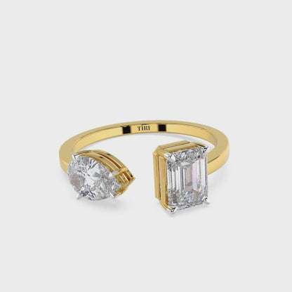 Mixed Cut Diamond Statement Ring