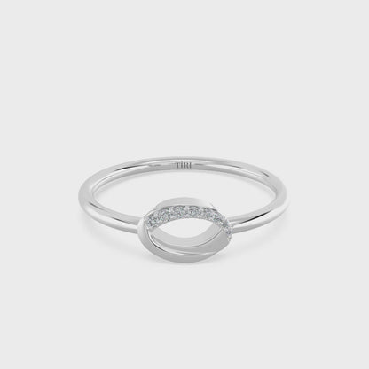 Silver Auric Loop Ring