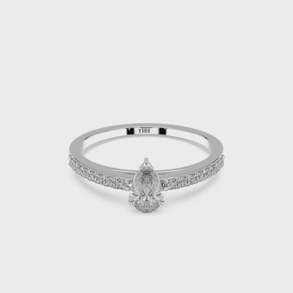 Graceful Pear Eternity Ring