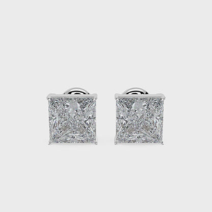 1.72 TW Classic Princess Diamond Solitaire Stud