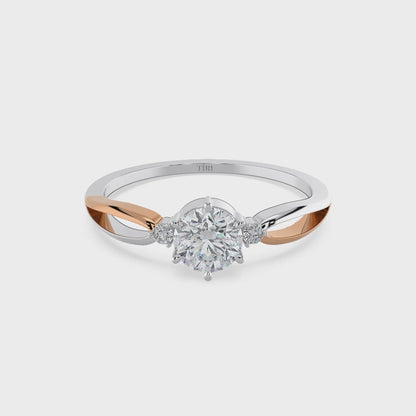 Two-Tone Round Diamond Ring