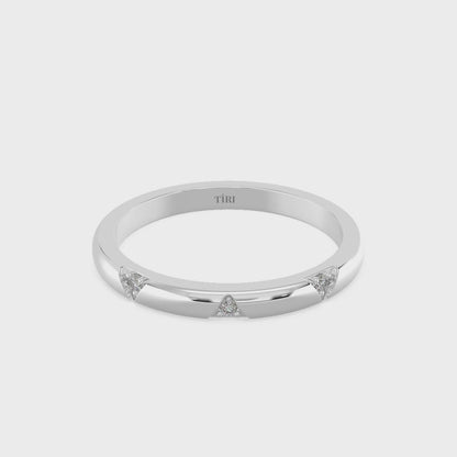 Minimal Diamond Band Ring