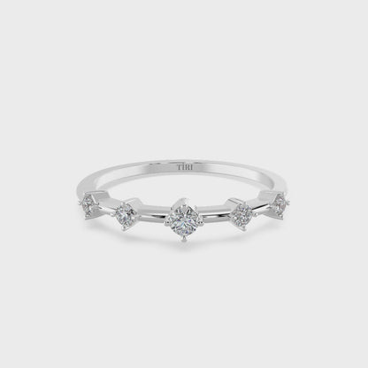 Five Stone Graduating  Diamond Ring