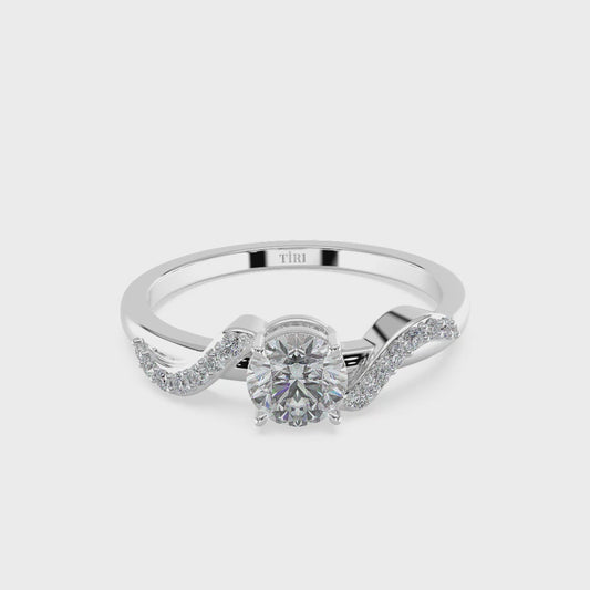 0.88 TW Round Diamond Ring