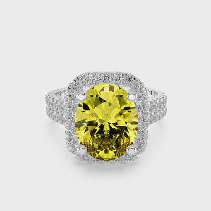 Radiant Yellow Stone Ring