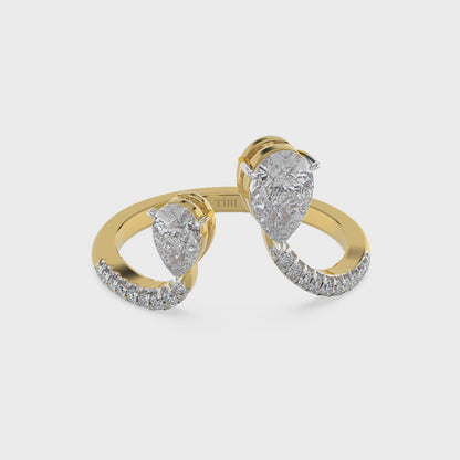 Twin Pear Ring