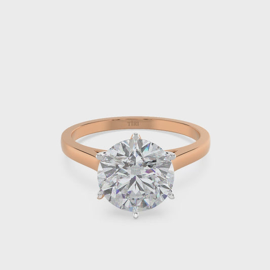 2.06 TW Round with crown Diamond Ring